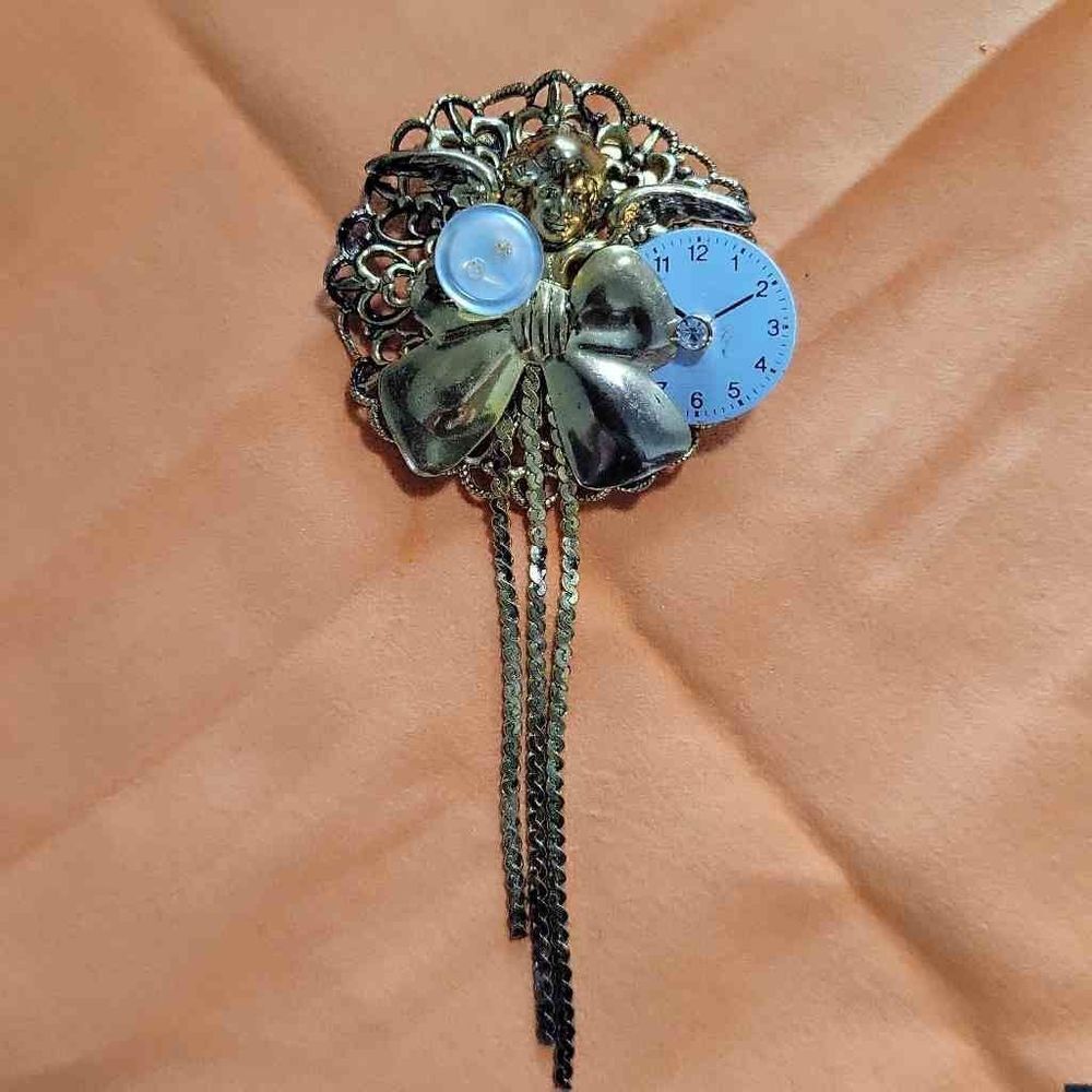 Vintage angel brooch  